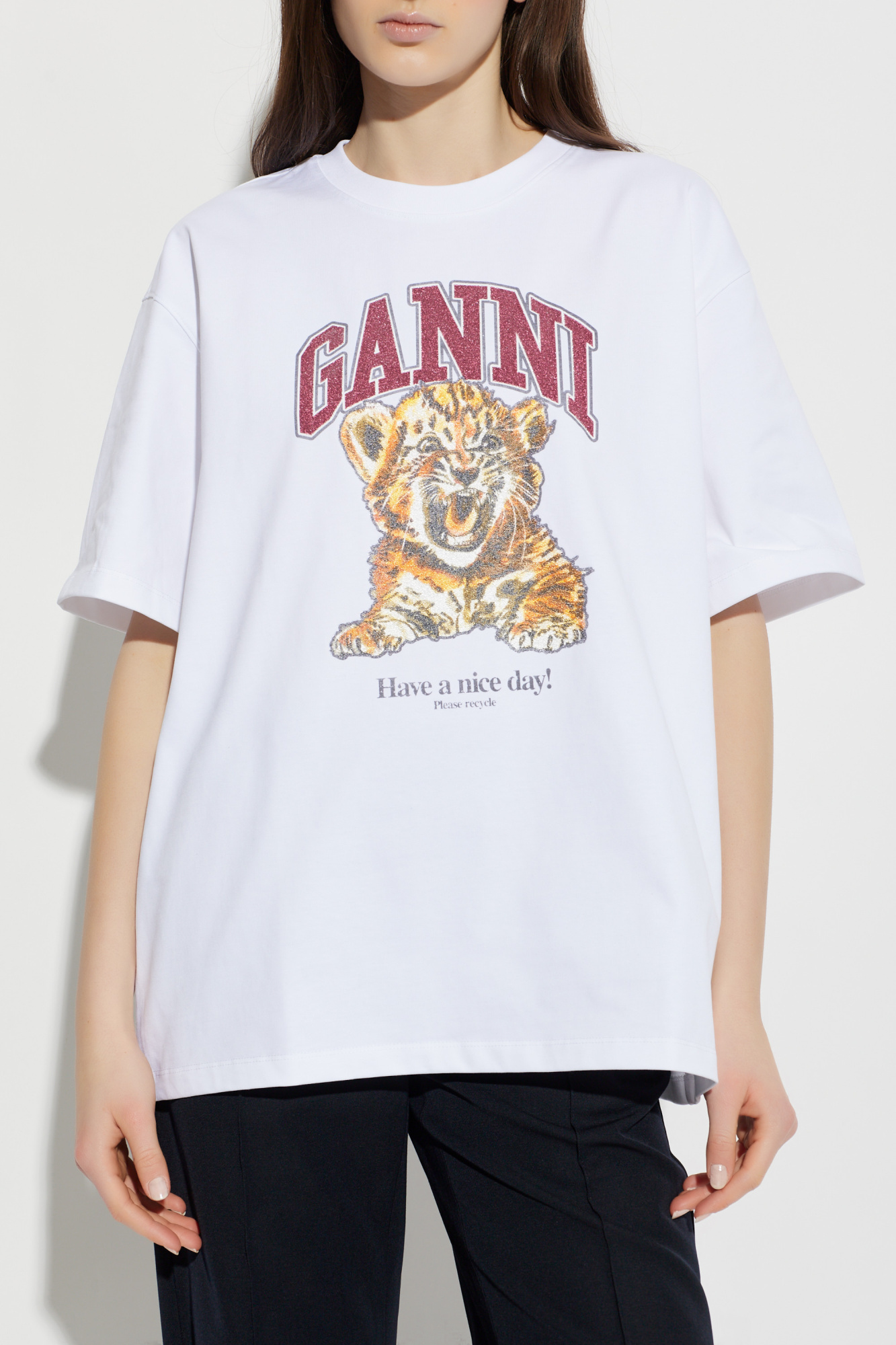 Ganni T-shirt with logo | Women's | Vitkac